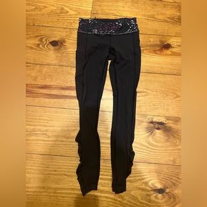 🍋🍋Black Lulu leggings with Multicolor waistband